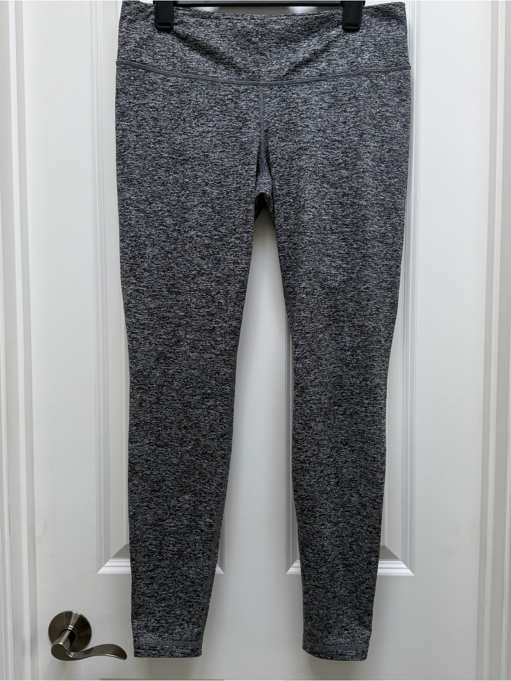 COLUMBIA FULL LENGTH ELASTIC WAISTBAND PULL ON LEGGINGS SPACE DYE GREY LARGE